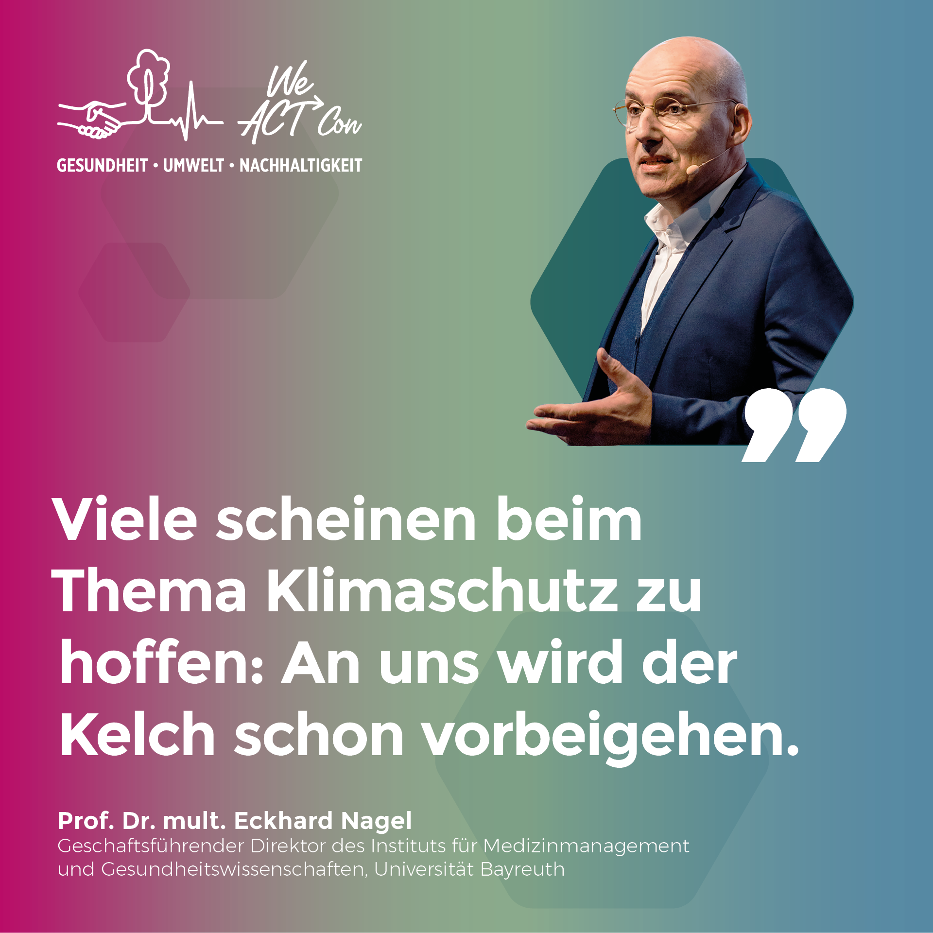 Drei Fragen an Prof. Eckhard Nagel