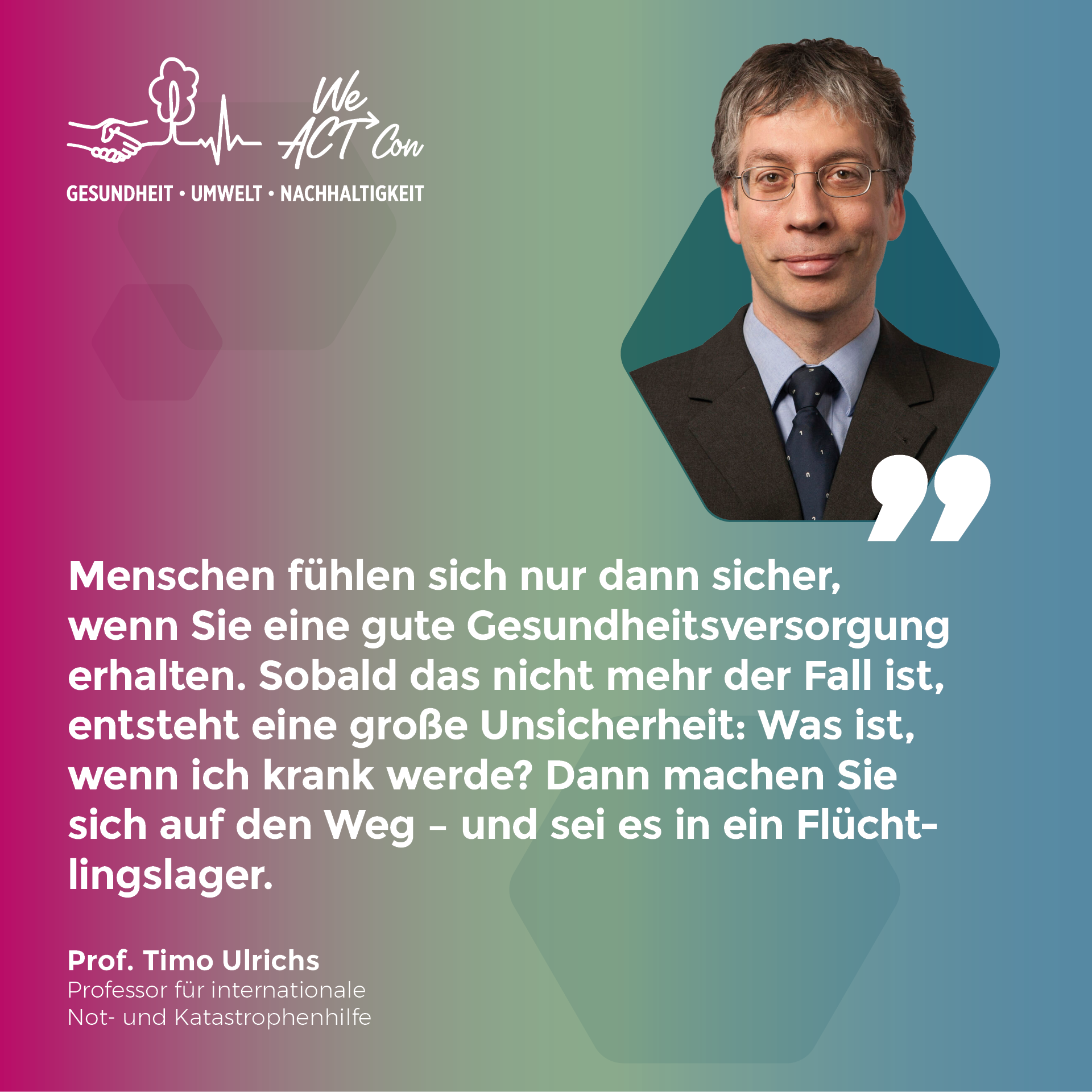 Timo Ulrichs über Krankheit als Fluchtursache